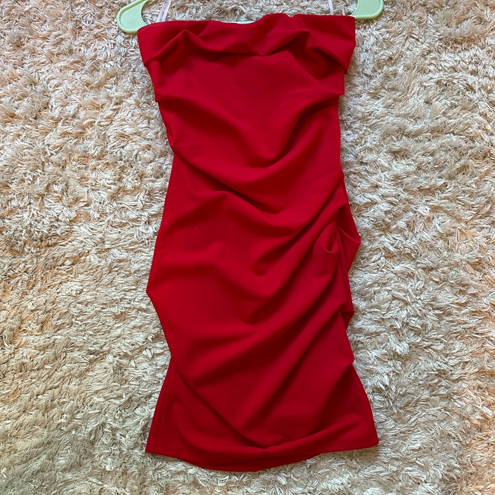 LULUs red ruffle mini dress